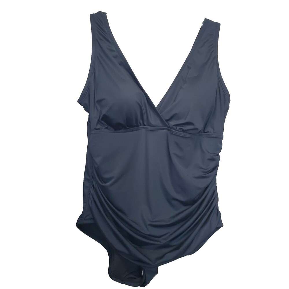 Embrace Your Curves by Miracle Brands Black One Piece Swimsuit Size 2X